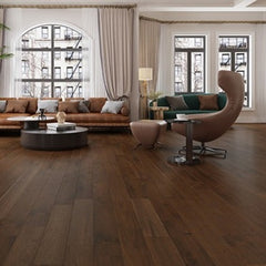 Asian Walnut Solid Hardwood Floor Hand Scraped Vintage