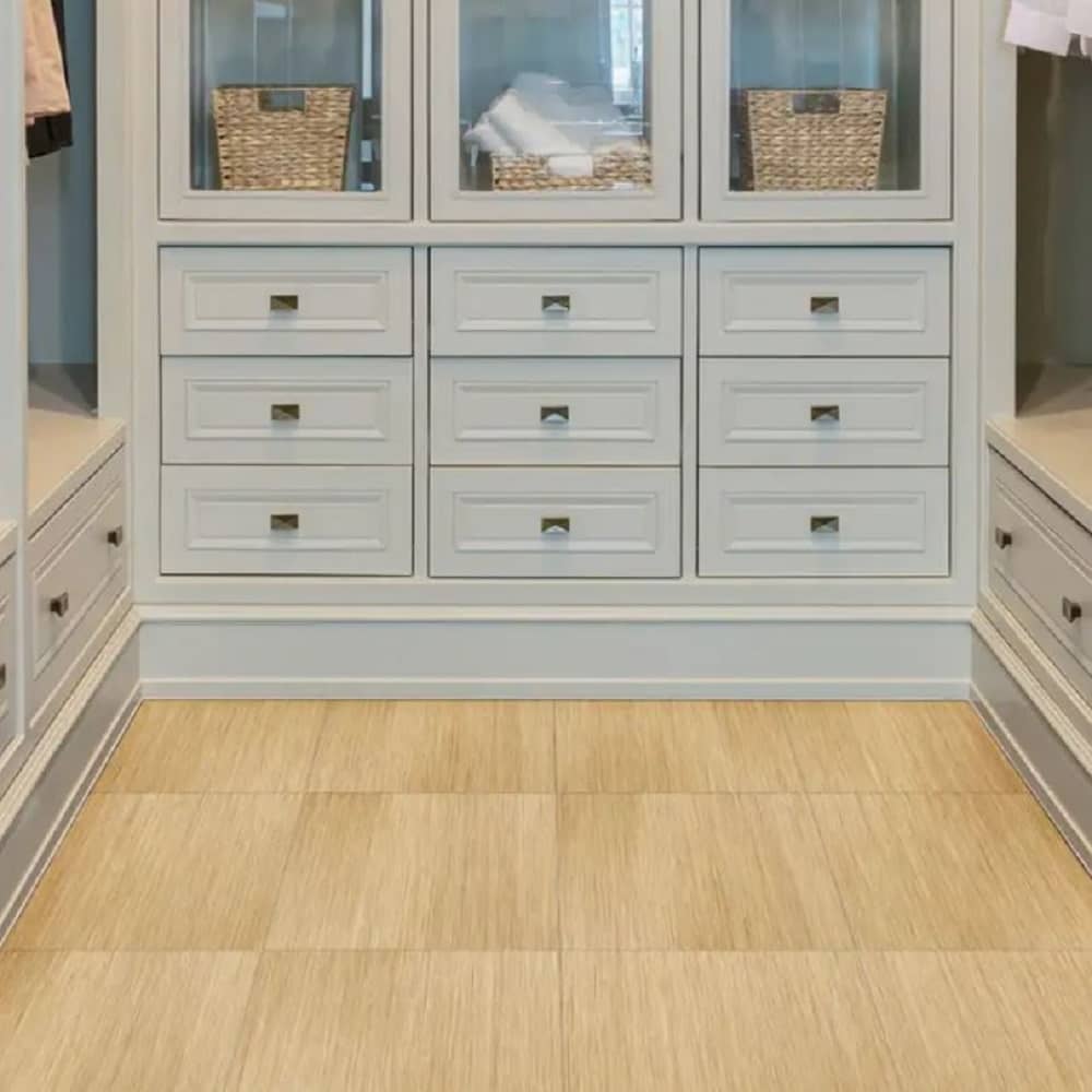 Perfection Classic Wood Pattern Luxury Vinyl Tile Floating Floors  Birch Room