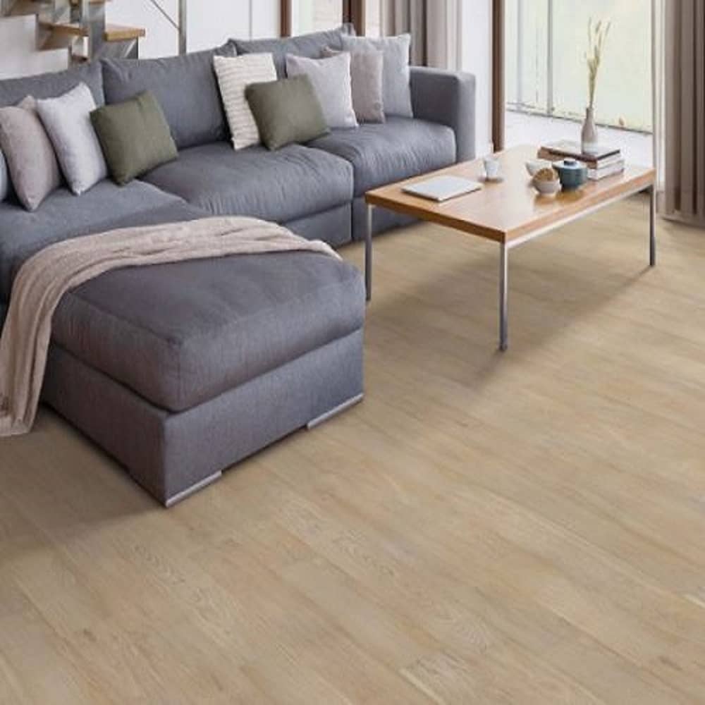 Beacon Hill Wire Brushed Engineered Hardwood Floating Floor Faded Oak 628103 Room