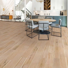 Beacon Hill Wire Brushed Engineered Hardwood Floating Floor Natural Hickory 628114 Room