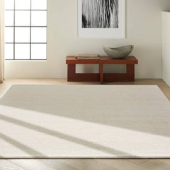 Calvin Klein Beach Rectangle Area Rug Textured Dots Cream Made in India
