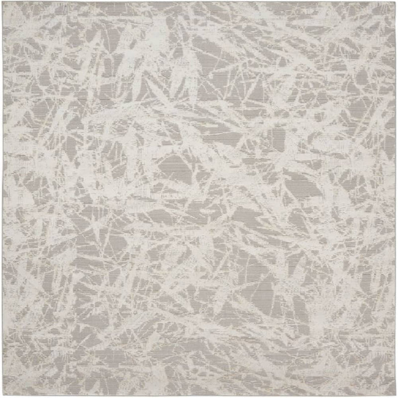 Calvin Klein Modern Abstract Rectangle Area Rug Rush Grey Ivory CK956 Made in Turkey