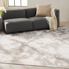 Calvin Klein Modern Abstract Rectangle Area Rug Rush Grey Multicolor CK957 Made in Turkey