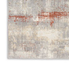 Calvin Klein Modern Abstract Rectangle Area Rug Rush Ivory Multicolor CK951 Made in Turkey