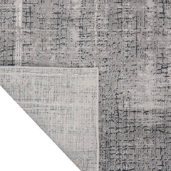 Calvin Klein Modern Abstract Rectangle Area Rug Vapor Grey Ivory CK970 Made in Turkey