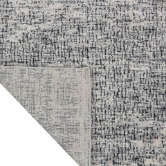 Calvin Klein Modern Abstract Rectangle Area Rug Vapor Ivory Black CK971 Made in Turkey