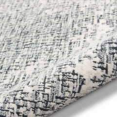Calvin Klein Modern Abstract Rectangle Area Rug Vapor Ivory Black CK971 Made in Turkey