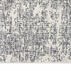Calvin Klein Modern Abstract Rectangle Area Rug Vapor Ivory Black CK971 Made in Turkey