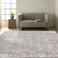 Calvin Klein Modern Abstract Rectangle Area Rug Vapor Ivory Black CK971 Made in Turkey