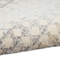Calvin Klein Modern Geometric Rectangle Area Rug Rush Ivory Multicolor CK958 Made in Turkey