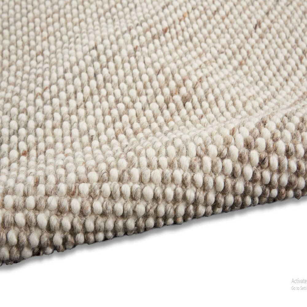 Calvin Klein Beach Rectangle Area Rug Textured Dots Natural Made in India