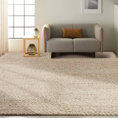 Calvin Klein Contemporary Solid Rectangle Area Rug Riverstone Mocha Made in India