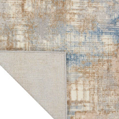 Calvin Klein Modern Abstract Rectangle Area Rug Rush Blue Beige CK951 Made in Turkey