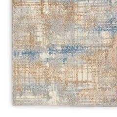 Calvin Klein Modern Abstract Rectangle Area Rug Rush Blue Beige CK951 Made in Turkey