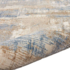 Calvin Klein Modern Abstract Rectangle Area Rug Rush Blue Beige CK951 Made in Turkey