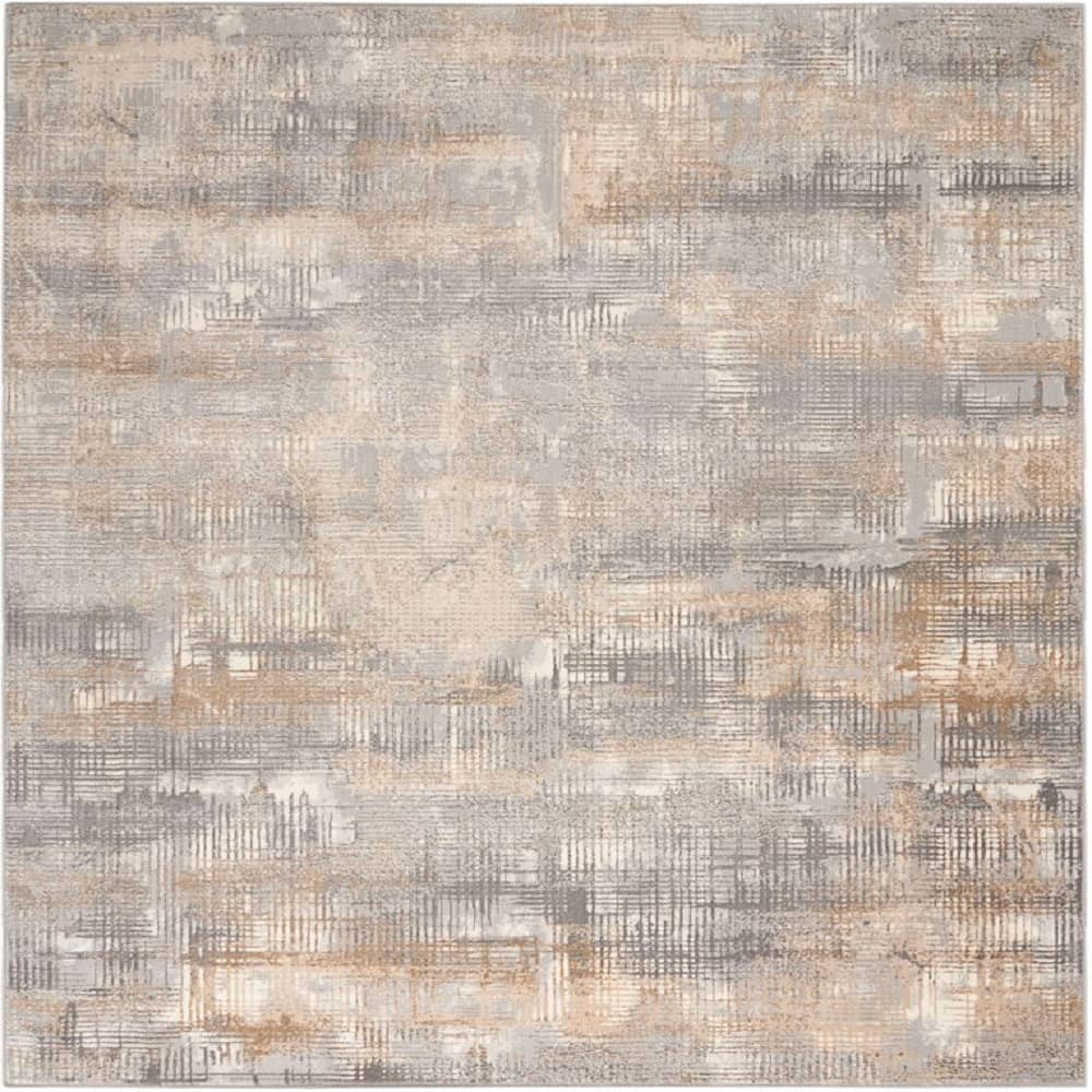 Calvin Klein Modern Abstract Rectangle Area Rug Rush Grey Beige CK951 Made in Turkey