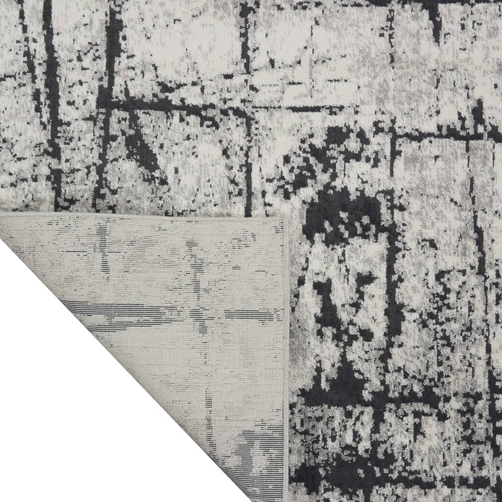 Calvin Klein Modern Abstract Rectangle Area Rug Vapor Ivory Grey CK972 Made In Turkey