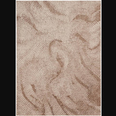 DKNY Stylish Abstract Rectangle Area Rug Central Park West Beige Brown Made in Turkey