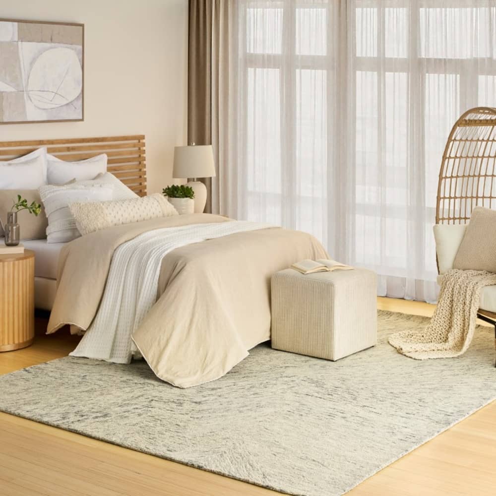 DKNY Modern Abstract Pattern Rectangle Area Rug Pure Angles Made in India