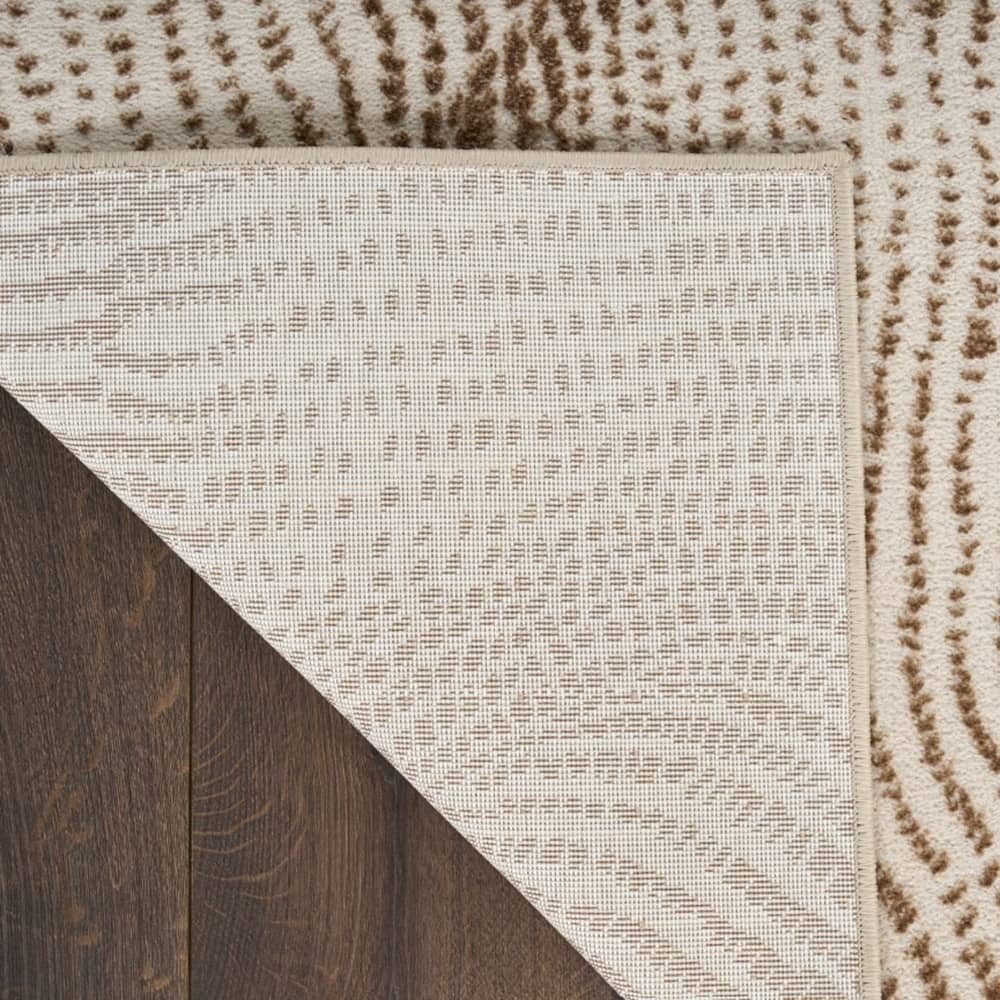 DKNY Stylish Abstract Rectangle Area Rug Central Park West Beige Brown Made in Turkey