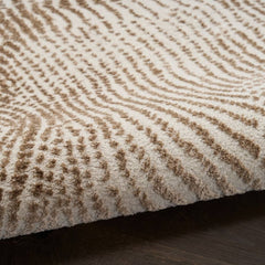 DKNY Stylish Abstract Rectangle Area Rug Central Park West Beige Brown Made in Turkey