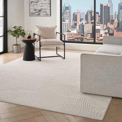 DKNY Stylish Abstract Rectangle Area Rug Central Park West Ivory Made in Turkey