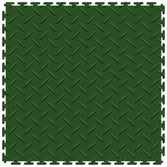 Perfection Diamond Plate Luxury Vinyl Tile Floating Floor Green