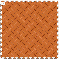 Perfection Diamond Plate Luxury Vinyl Tile Floating Floor Orange