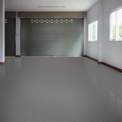 Perfection Diamond Plate Luxury Vinyl Tile Floating Floor Light Grey