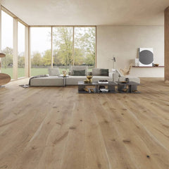 Enchanted European Oak Engineered Wide Plank Hardwood Floor - Carved Valleys Room