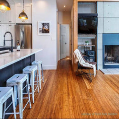 MFH GreenHaven Carbonized Bamboo Floor Hand Scraped Antiqued  Radiant Heating Compatible Room