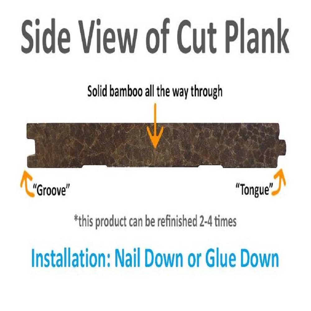 MFH GreenHaven Carbonized Bamboo Floor Hand Scraped Antiqued  Radiant Heating Compatible