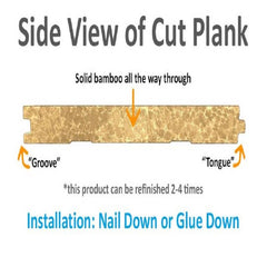 MFH GreenHaven Smooth Bamboo Floor Natural Wide Plank Radiant Heating Compatible