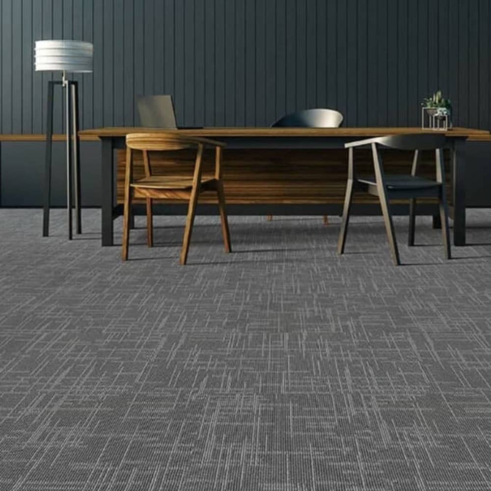 Matrexx Framework  Stain Resistant Carpet Tile Battleship 879013