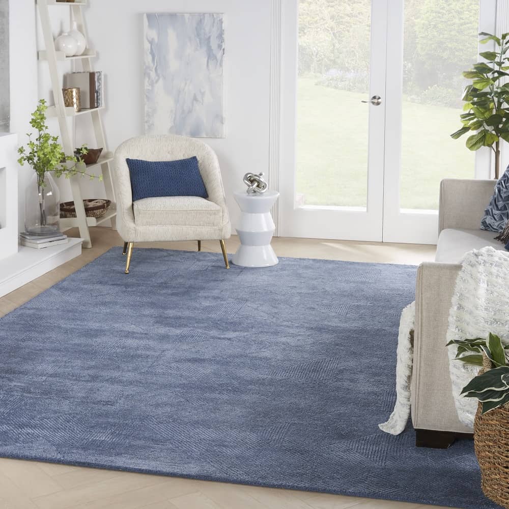 Michael Amini Modern Abstract Rectangle Area Rug Ma30 Star Blue SMR01 Made In India