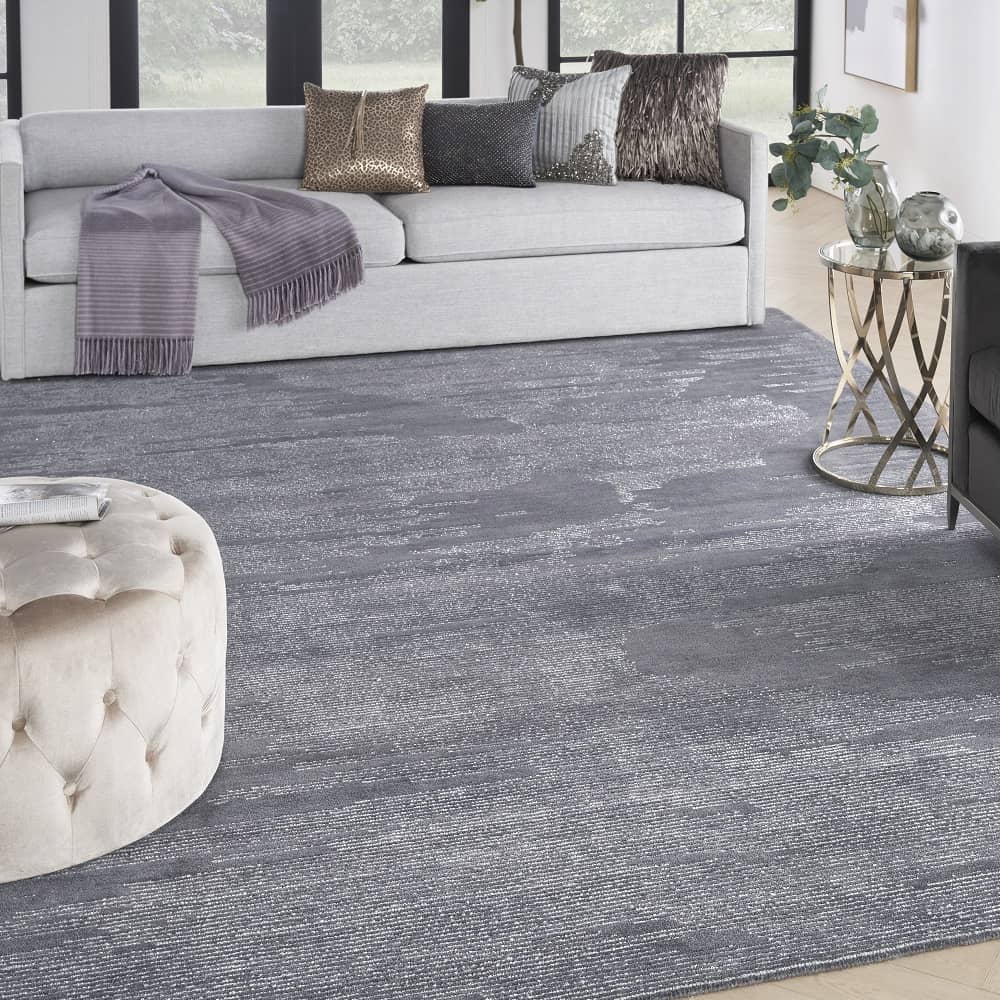Michael Amini Modern Abstract Rectangle Area Rug Ma30 Star Blue SMR02 Made In India