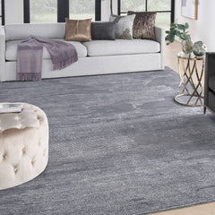Michael Amini Modern Abstract Rectangle Area Rug Ma30 Star Blue SMR02 Made In India