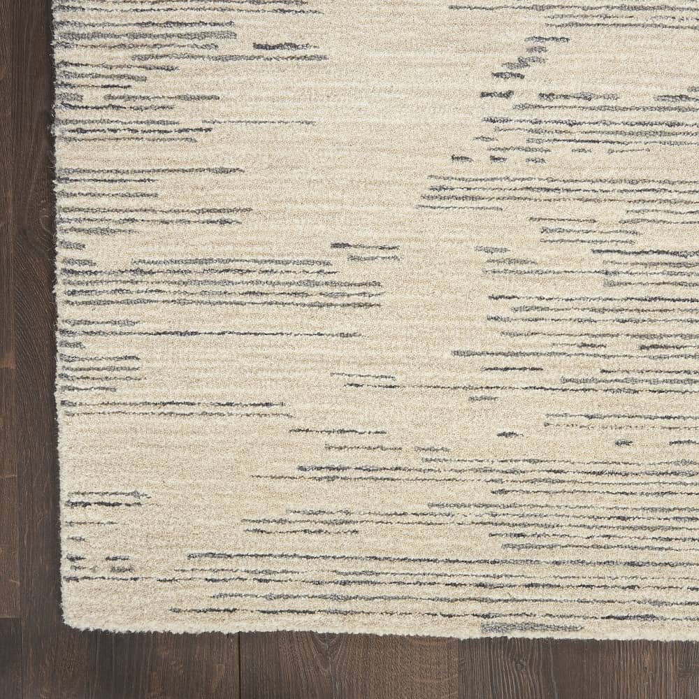 Michael Amini Modern Abstract Rectangle Area Rug Ma30 Star Ivory Grey SMR02 Made In India