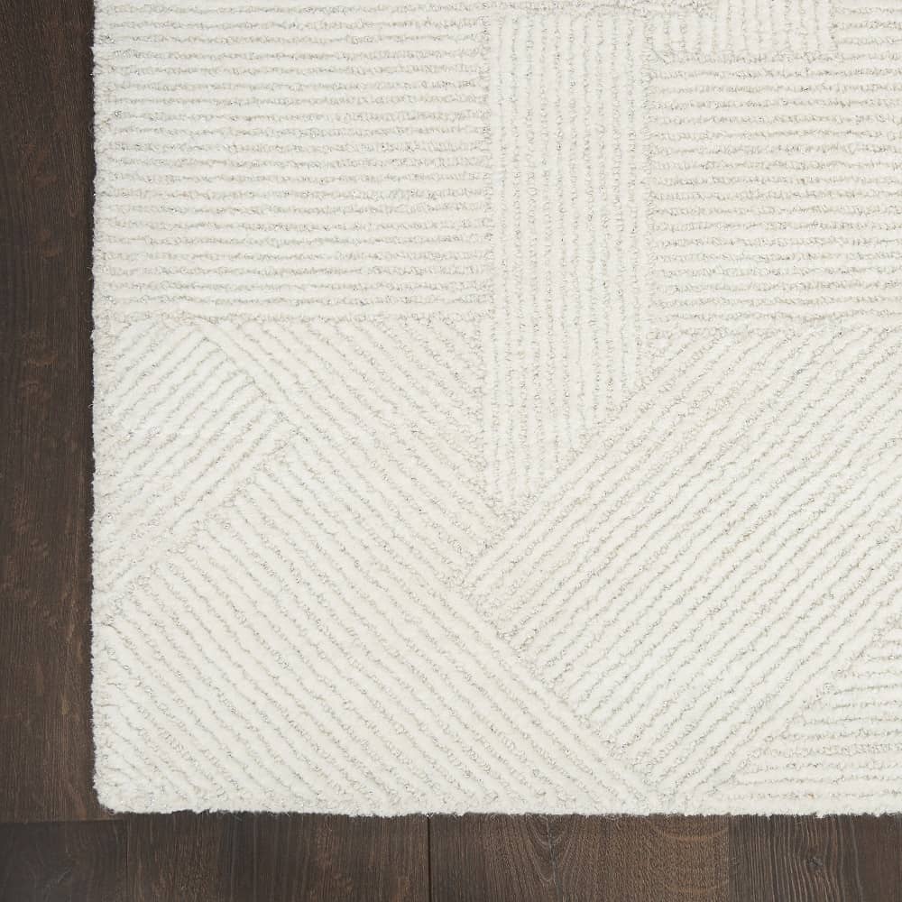 Michael Amini Modern Abstract Rectangle Area Rug Ma30 Star Ivory SMR01 Made In India