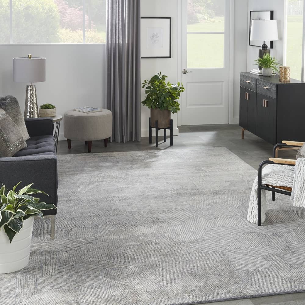 Michael Amini Modern Abstract Rectangle Area Rug Ma30 Star Slate SMR01 Made In India