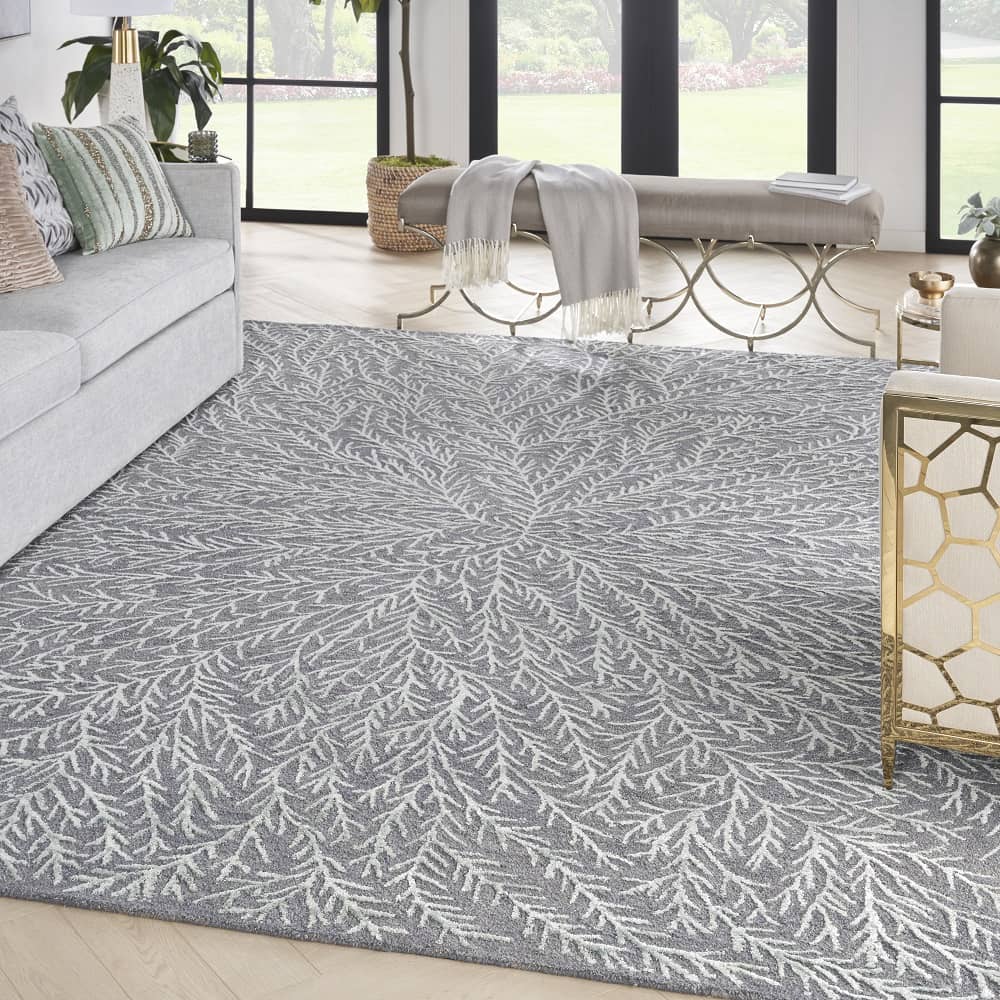 Michael Amini Modern Abstract Rectangle Area Rug Ma30 Star Slate Teal SMR03 Made In India