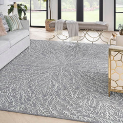 Michael Amini Modern Abstract Rectangle Area Rug Ma30 Star Slate Teal SMR03 Made In India