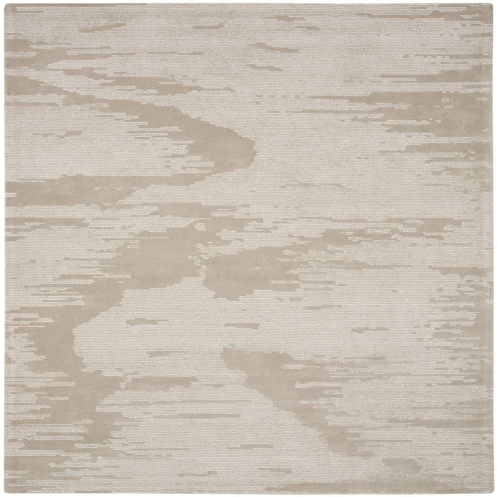 Michael Amini Modern Abstract Rectangle Area Rug Ma30 Star Taupe Ivory SMR02 Made In India