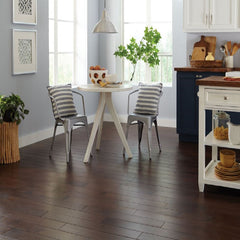 Mullican Artisanal Engineered Hickory Hardwood Floor Aspen Grove Espresso Room