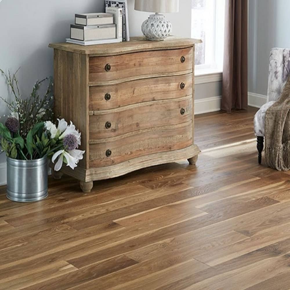 Mullican Durable Engineered European White Oak Hardwood Floor Castillian Engineered Copper Room