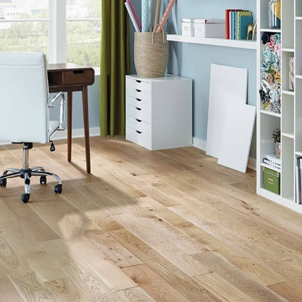 Mullican Durable Engineered European White Oak Hardwood Floor Castillian Engineered Natural Room
