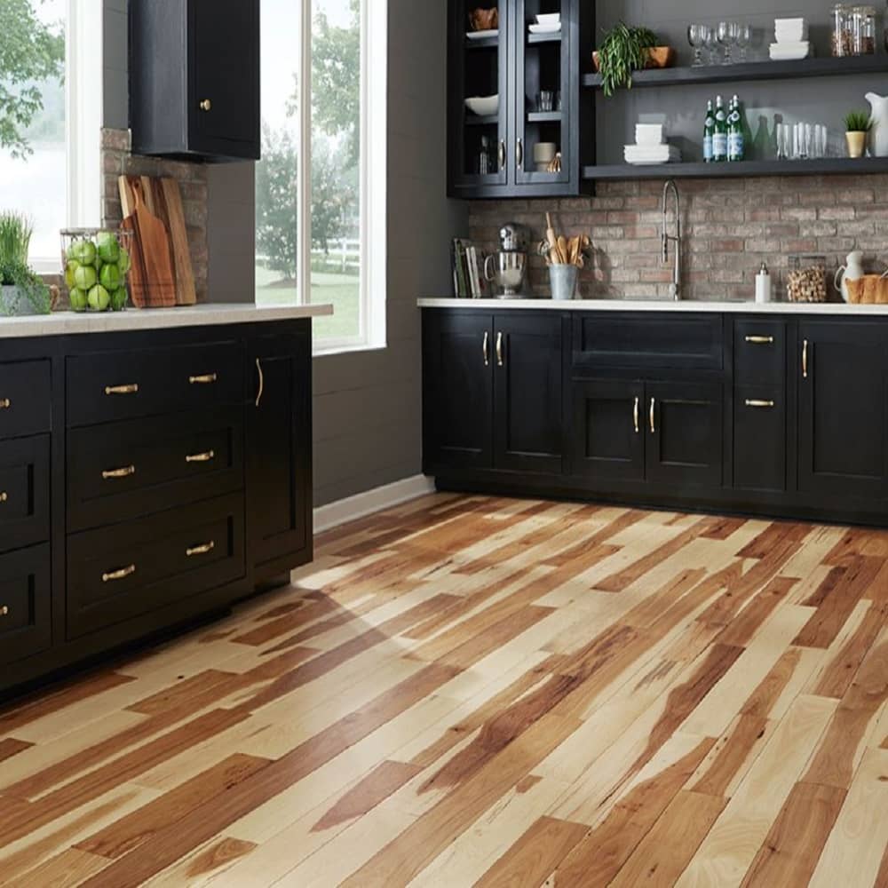 Mullican Durable Solid Hickory Hardwood Floor Nature Natural