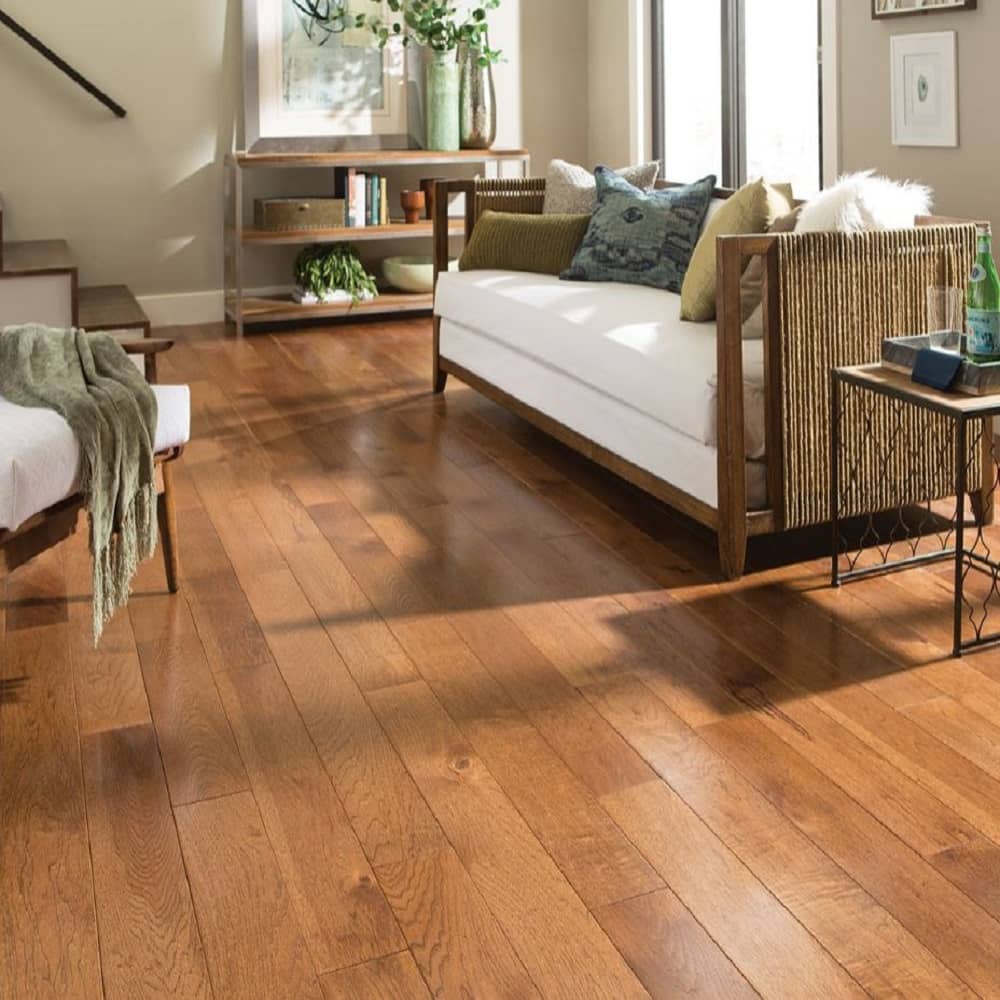 Mullican Durable Solid Hickory Hardwood Floor Nature Provincial