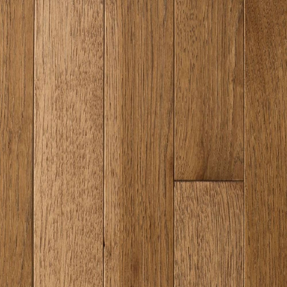 Mullican Durable Solid Hickory Hardwood Floor Nature Saddle