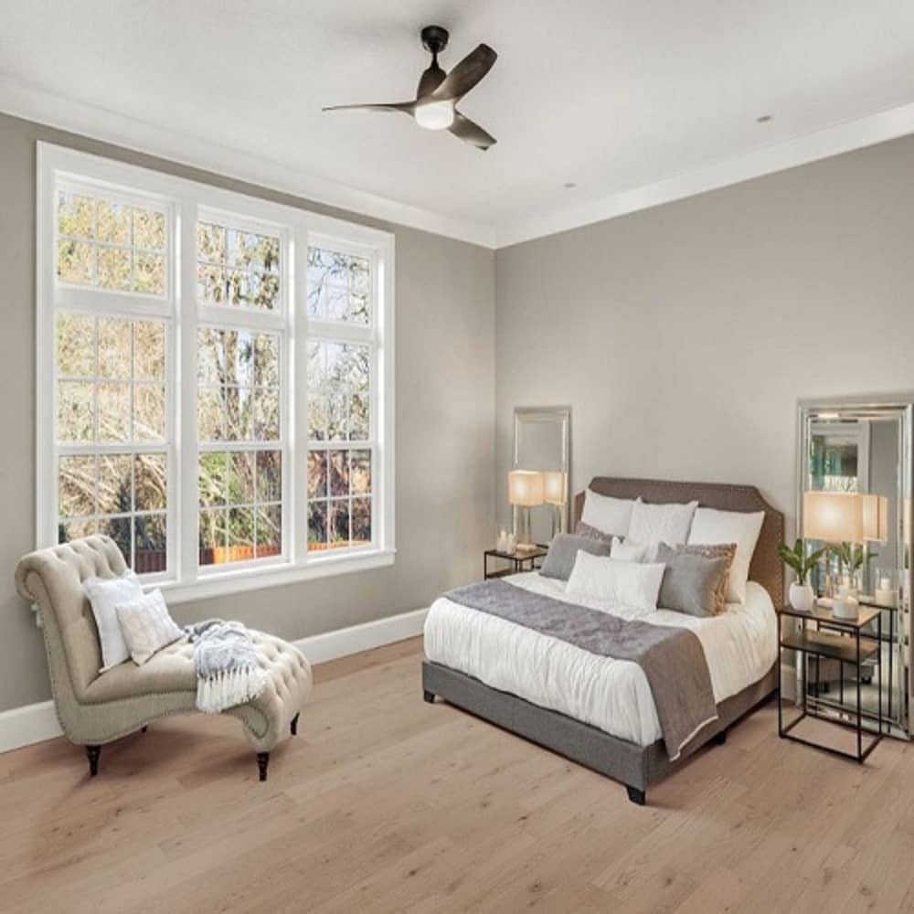 Mullican High-quality Engineered White Oak Hardwood Floor Serenity Blissful